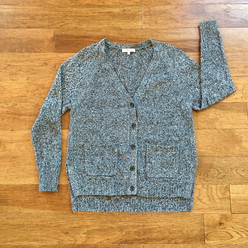 Madewell Fieldwalk Gray Knit Button-up Cardigan